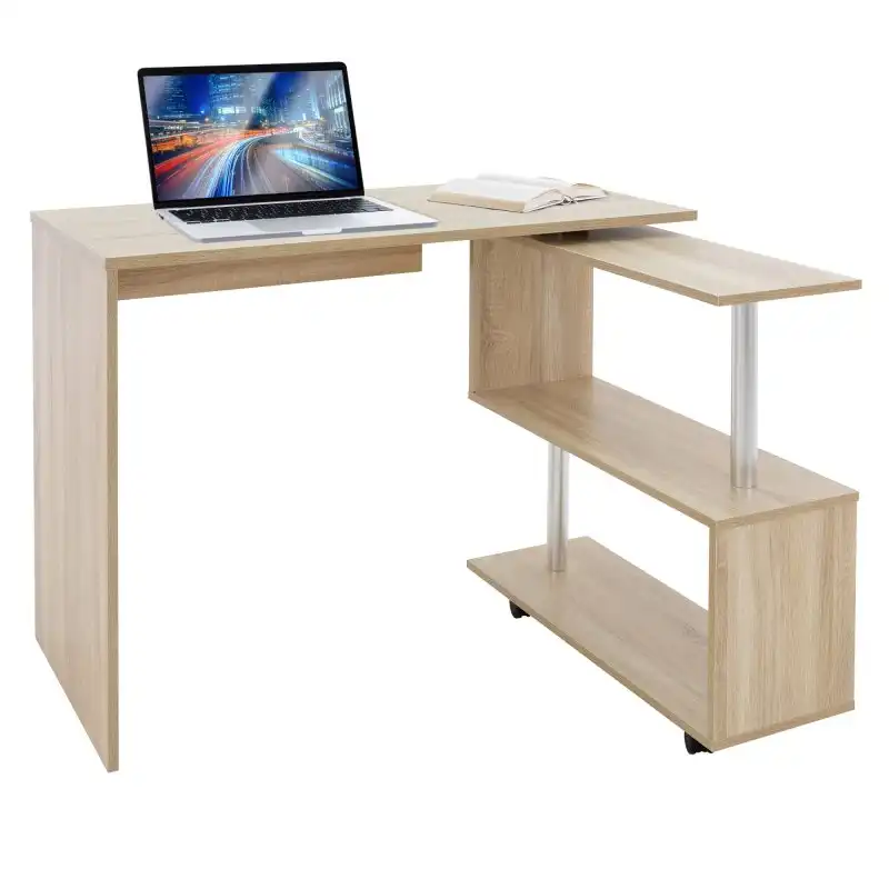 ML-Design Escritorio Esquinero en Forma De L 150x88x75cm Marrón