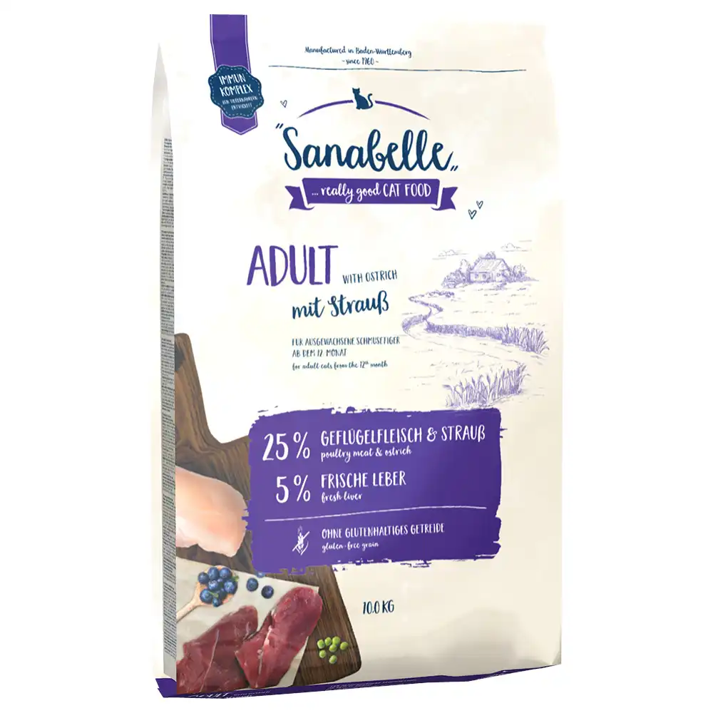 Sanabelle Adult con avestruz - 10 kg