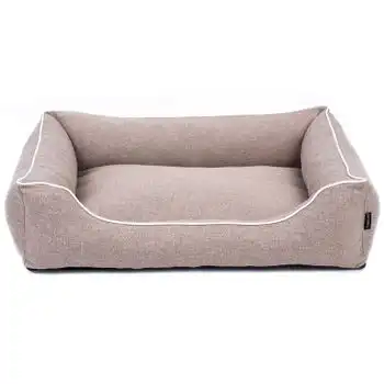 Sofa Mallorca Comfort Cama Para Perro En Beige Con Blanco 100x75 Cm