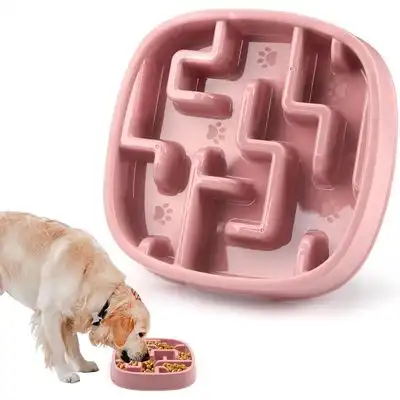 UAMLY Comedero para perros alimentación lenta, comedero tipo rompecabezas - rosa - Uamly - Comparador de precios