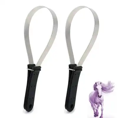 ZooVenture Eliminador pelo caballo - Acero inoxidable, ergonómico, 2 piezas - Acero inoxidable - Zooventure - Comparador de precios