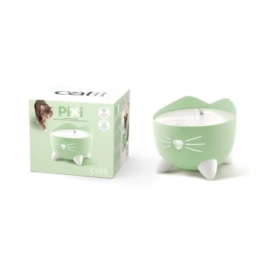 Catit PIXI Fuente Bebedero Verde para gatos