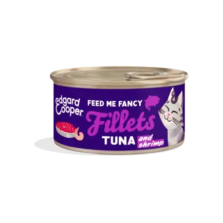 Edgard & Cooper Comida Húmeda pata Gatos Filetes de Atún con Gambas, 24 x 70 Gr - Edgard & Cooper - Comparador de precios