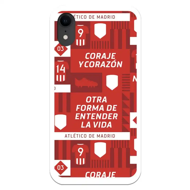 Funda Licencia Oficial Atlético de Madrid Coraje y Corazón para iPhone XR