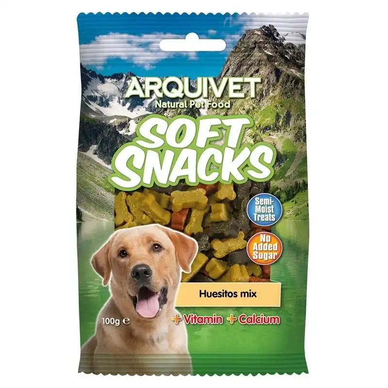 Golosinas para perros Soft snacks huesitos mix 100 grs., Unidades 14 unidades