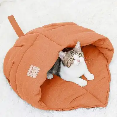 IntiMeg Saco de dormir para gatos con forma de hoja - Naranja - IntiMeg - Comparador de precios