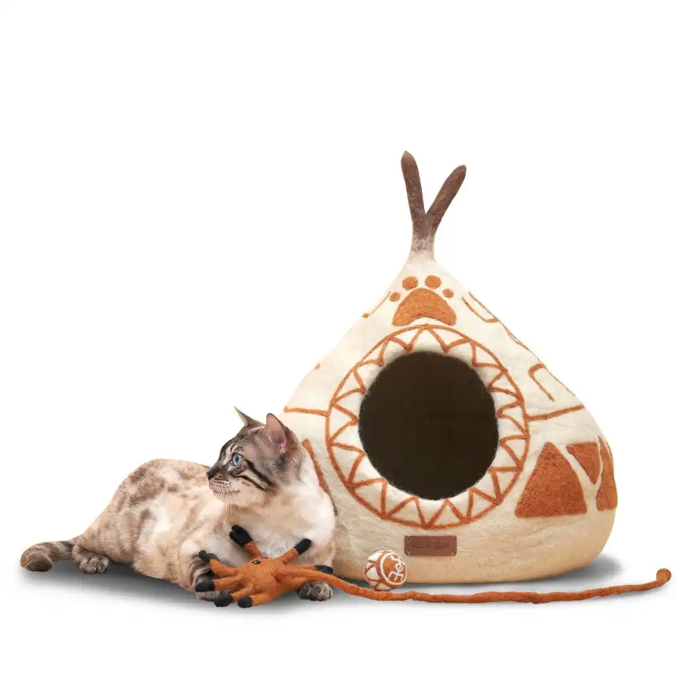 MariGold Tipi para gato de fieltro de lana gran formato Stone - 42x38x42cm - MariGold - Comparador de precios
