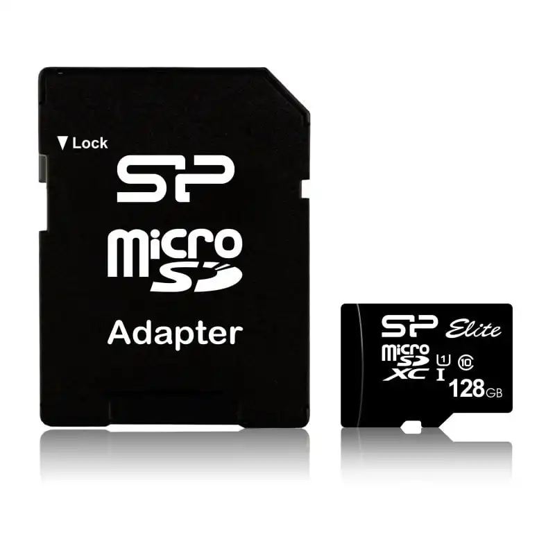 Silicon Power Tarjeta MicroSD 128GB UHS-1 con Adaptador