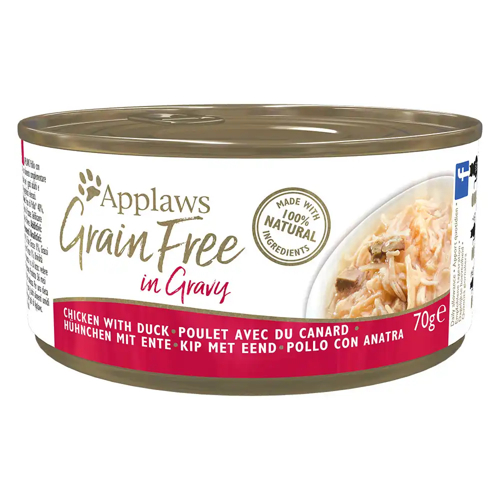 Applaws Grainfree en salsa 6 x 70 g  - Pollo con pato