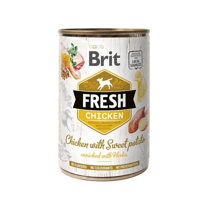 Brit fresh pollo con patata latas para perro, Unidades 6 x 400 Gr - Brit - Comparador de precios