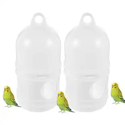 MCBOSON Juego de 2 dispensadores de agua pájaros plástico blanco 1 litro - 1 artículo - Mcboson - Comparador de precios