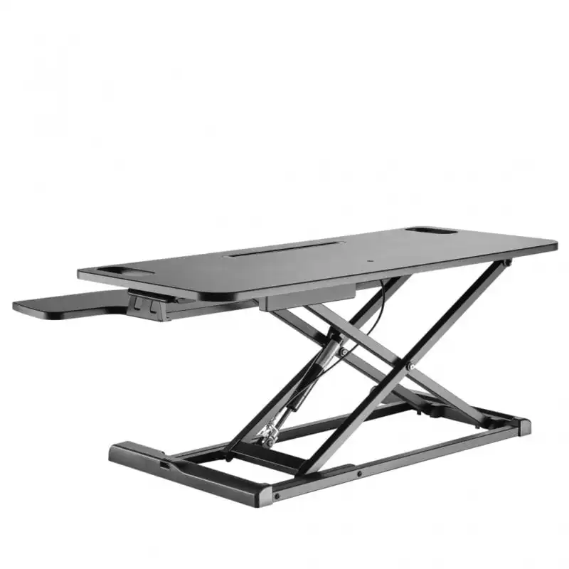 NewStar Estación de Trabajo con Altura Ajustable y Bandeja Negro