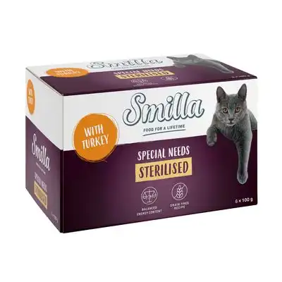 Smilla Sterilised en tarrinas 6 x 100 g comida húmeda para gatos - Pavo - Smilla - Comparador de precios