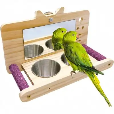 ZooVenture Espejo de juguete anti-mordeduras con percha para pájaros - s espejo - Zooventure - Comparador de precios