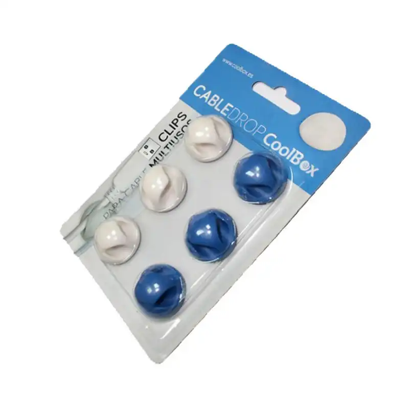 CoolBox Cabledrop Clips para Cables 6 Unidades