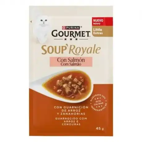 Gourmet Soup Royale Comida Húmeda para Gatos con Salmón en Caldo, 30 x 45 gr - Gourmet - Comparador de precios