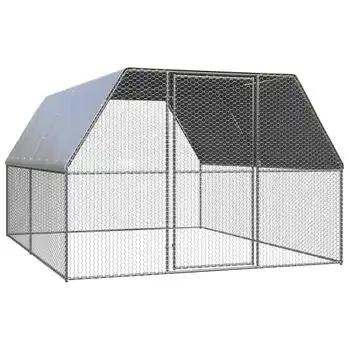 Jaula Gallinero De Acero Galvanizado 3x4x2 M
