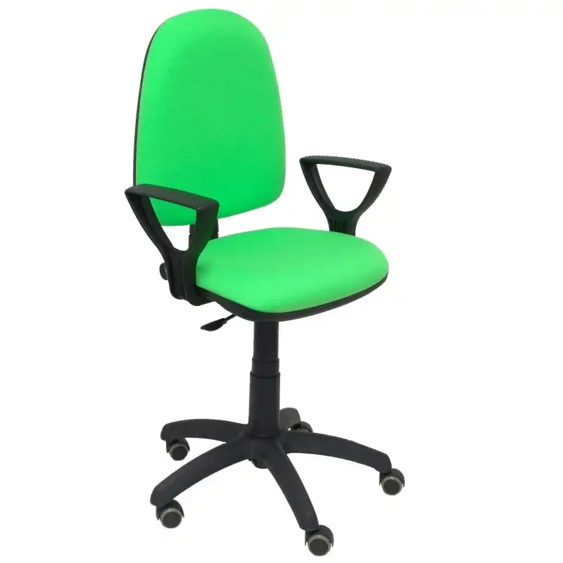 Piqueras y Crespo Ayna Bali Silla de Oficina Brazos Fijos Ruedas Parqué Verde Pistacho