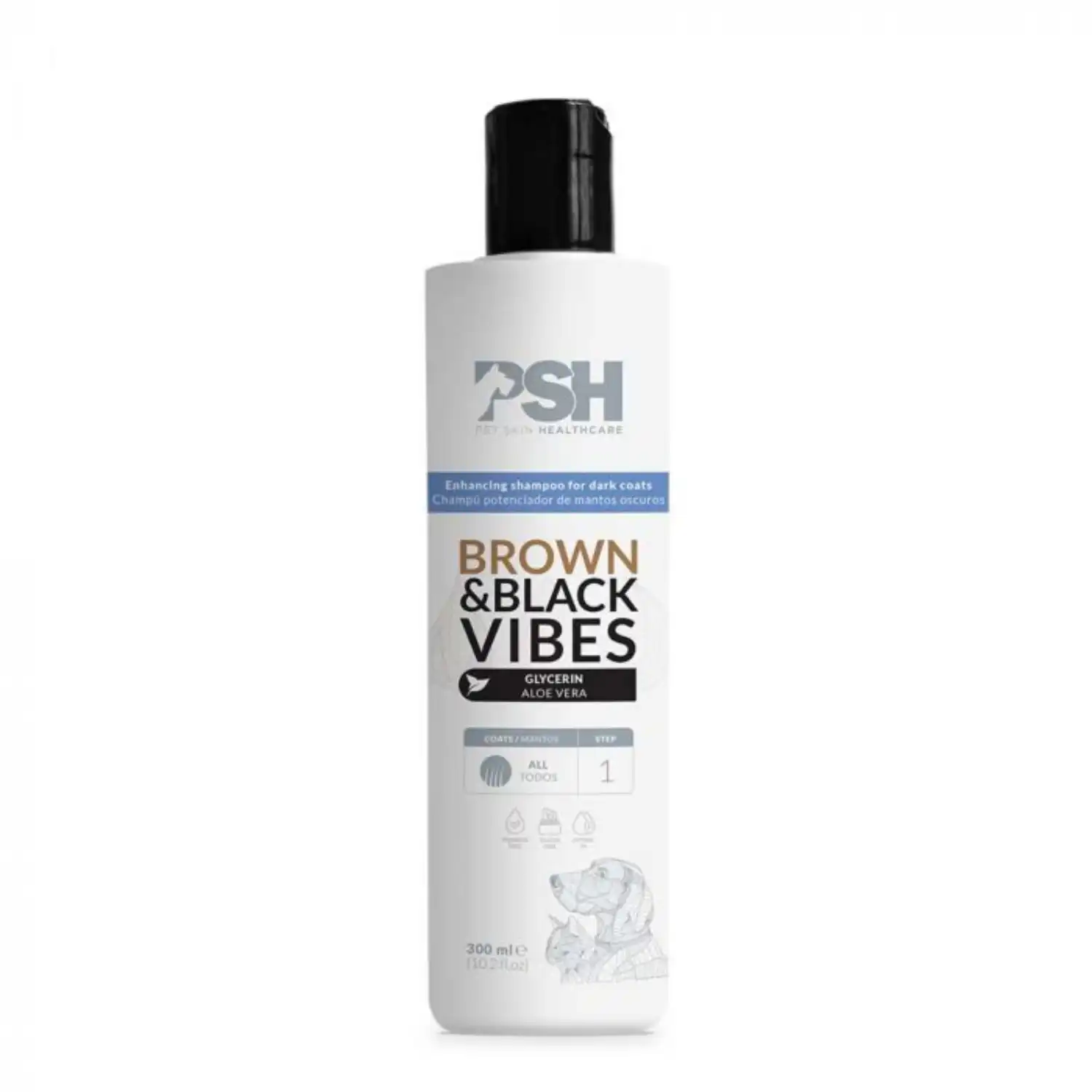 PSH Brown & Black Vibes champu para perros - 0.3 l - PSH - Comparador de precios