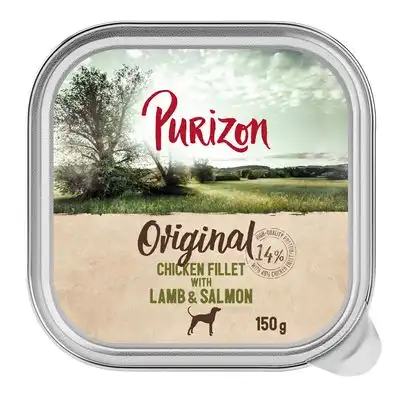 Purizon Adult 6 x 150 g comida húmeda para perros en tarrinas - Filete de pollo con cordero y salmón - Purizon - Comparador de precios
