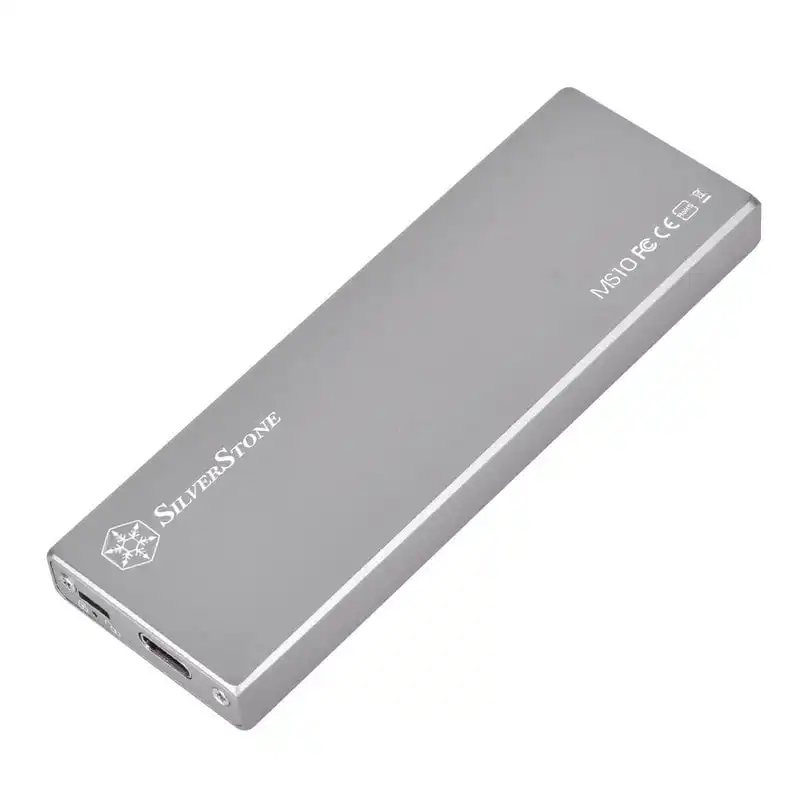 SilverStone MS10C Caja Externa SSD M.2 USB-C Plata
