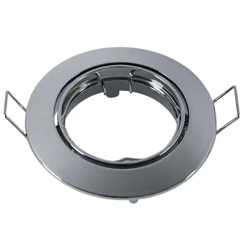 V-Tac Aro Empotrable Ancho para Bombillas GU10 82x25mm Cromo