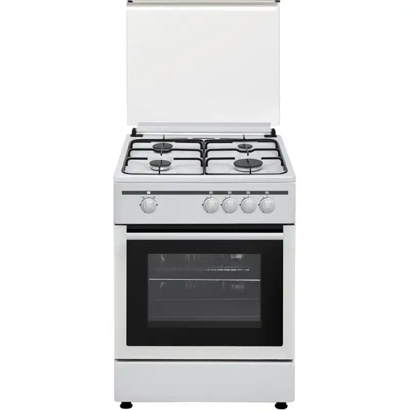 Vitrokitchen CB60BB Cocina de Gas Butano 4 Zonas + Horno Blanca
