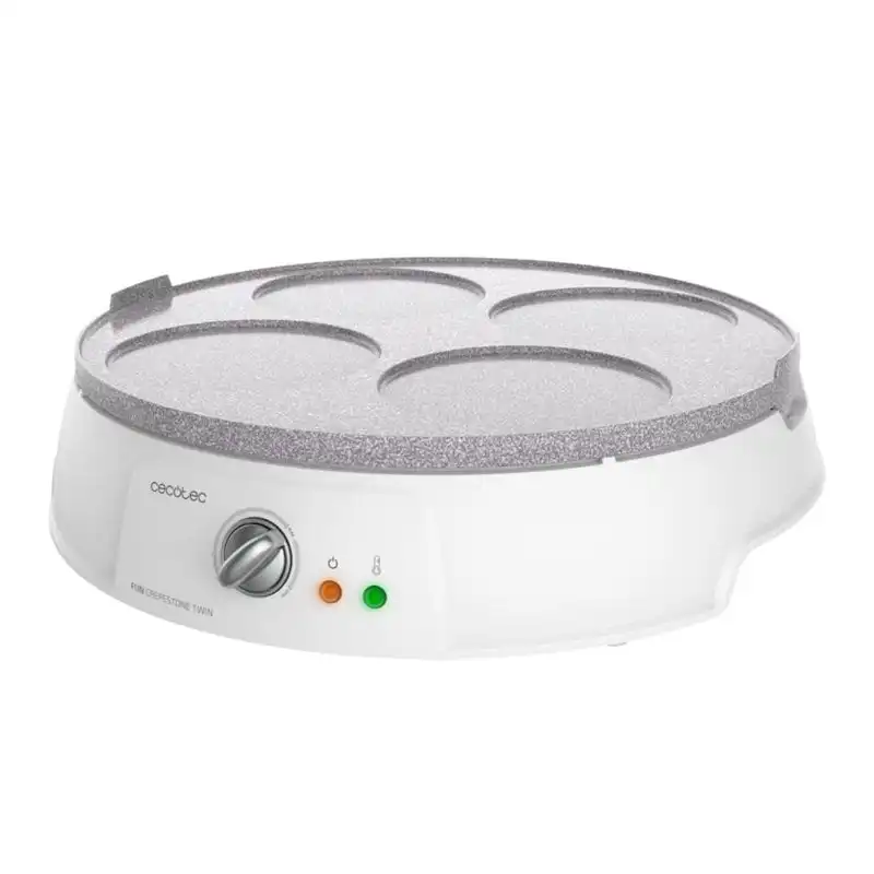 Cecotec Fun Crepestone Twin Crepera 30.5 cm 1200W Blanca