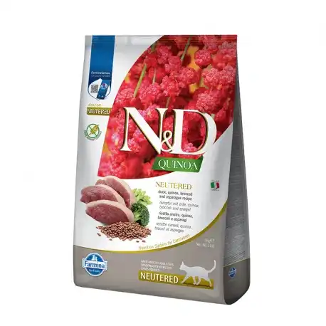 Farmina ND Quinoa Neutered Pienso para gatos de Pato, 5Kg - Farmina - Comparador de precios