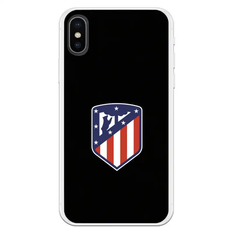Funda Licencia Oficial Atlético de Madrid Escudo Fondo Negro para iPhone XS