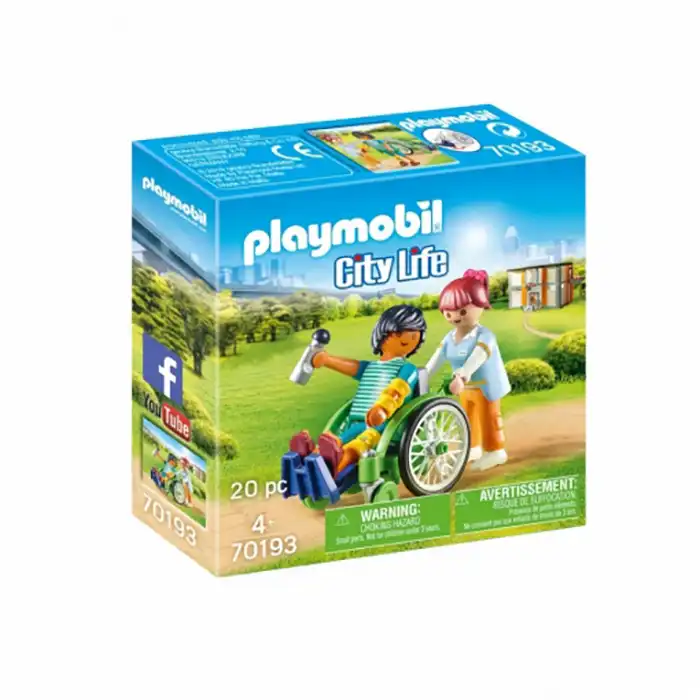 Playmobil City Life Silla de ruedas y acompañante (70193)