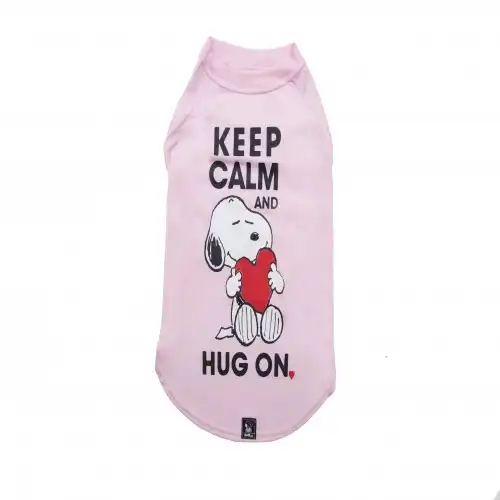 Camiseta para perros Zooz Pets Snoopy color Rosa