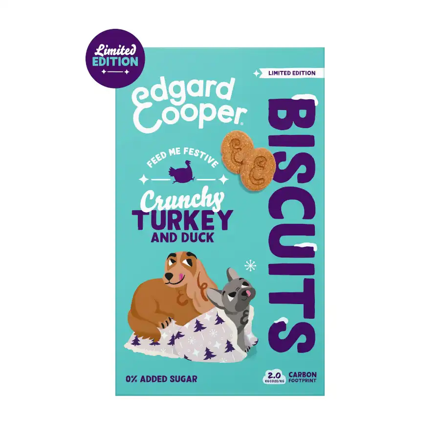 Edgard & Cooper Galletas Festive de Pavo y Pato para perros