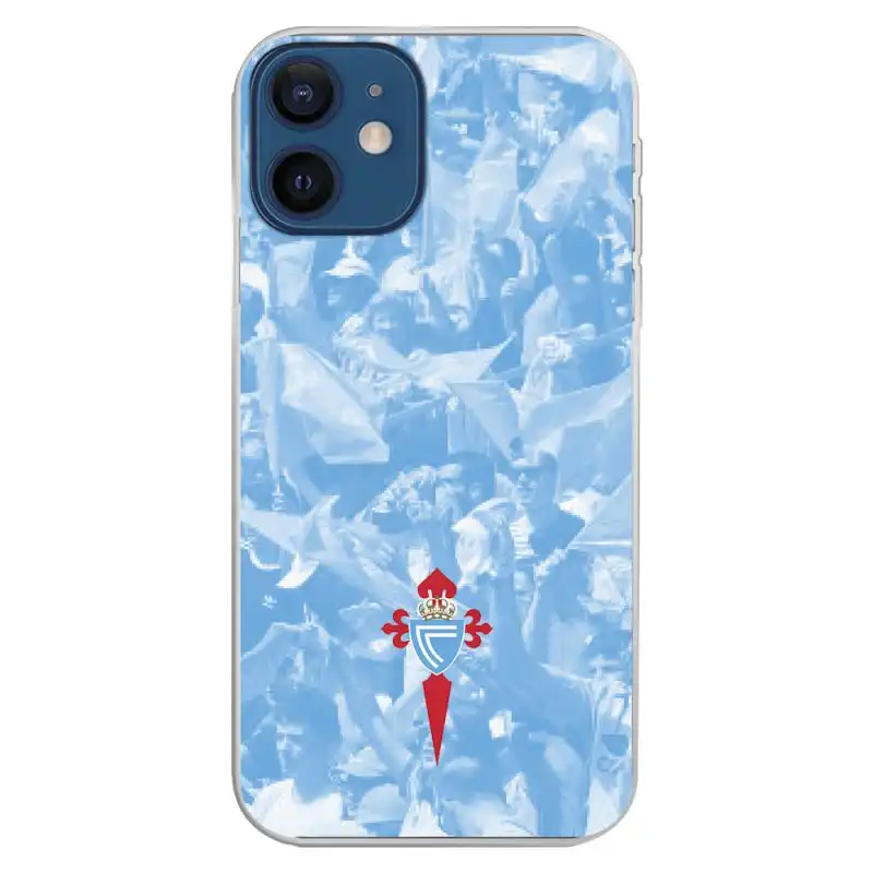 Funda Licencia Oficial RC Celta Escudo Fondo Hinchada para iPhone 12 Mini