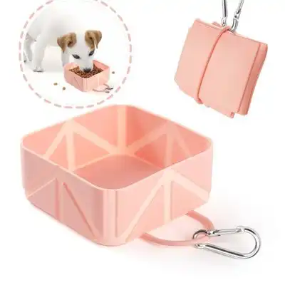 IntiMeg Comedero plegable para mascotas - Rosa - IntiMeg - Comparador de precios