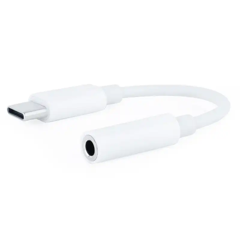 Nanocable Cable Adaptador Audio USB-C Macho a Jack 3.5mm Hembra 11cm Blanco