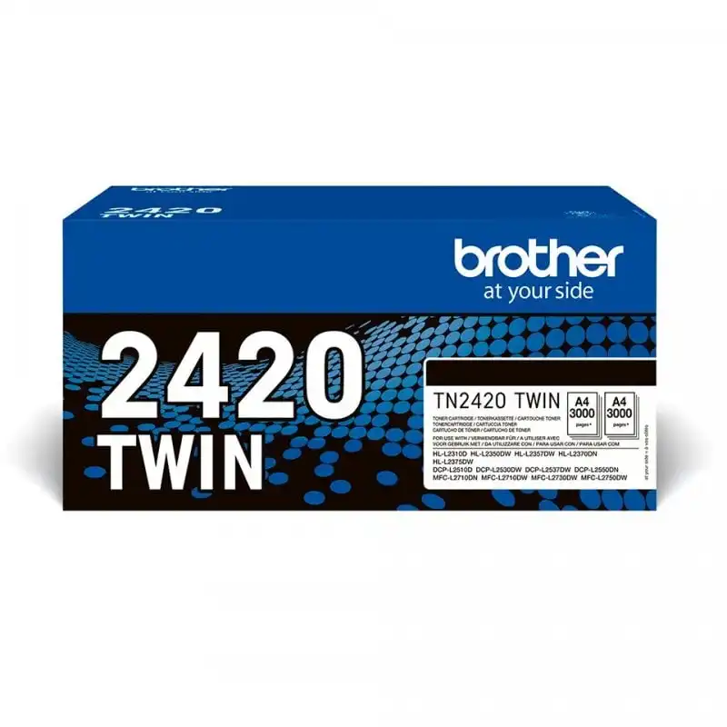 Tóner Original Brother TN2420TWIN XL Negro Pack 2 Unidades