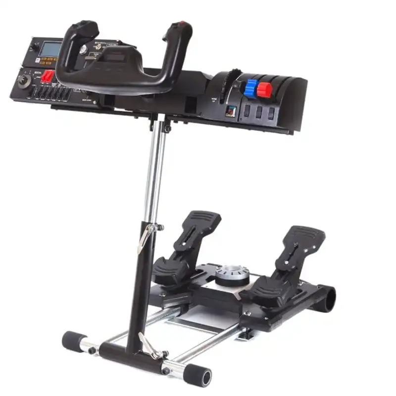 Wheel Stand Pro Deluxe V2 Soporte para Volante y Pedales de Vuelo y Coches Negro