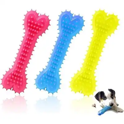 ZooVenture  para la limpieza dental del perro - Hueso, 10,5 x 4 cm - Amarillo-rosa-azul - Zooventure - Comparador de precios