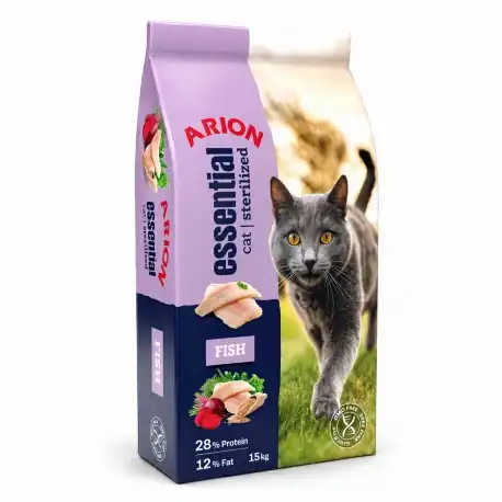Arion Essential Sterilized Pienso para Gatos Esterilizados con Pescado, 3 Kg - Arion - Comparador de precios