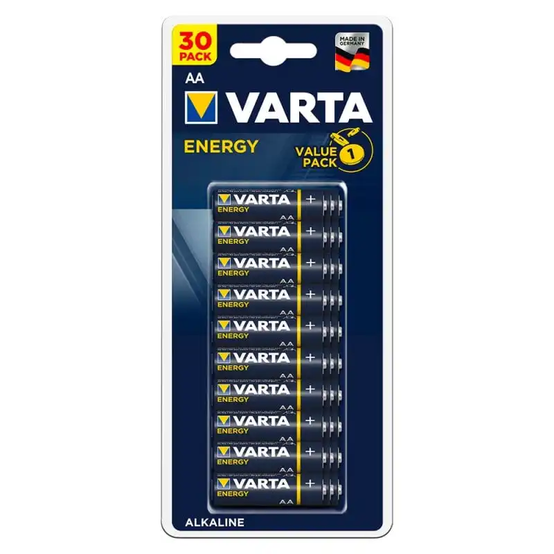 Varta Energy Pack de 30 Pilas Alcalinas AA LR6