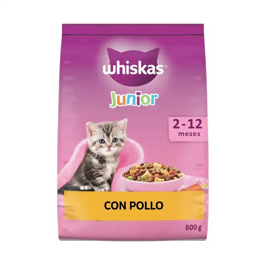 Whiskas Junior Pollo pienso para gatos 800g - Whiskas - Comparador de precios