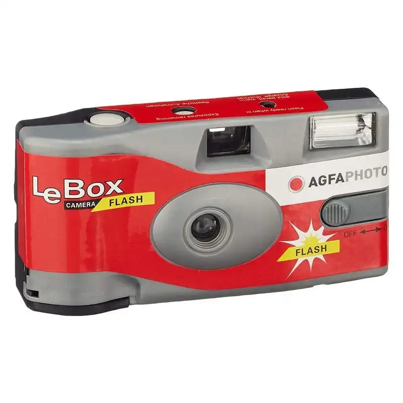 Agfaphoto LeBox Flash Cámara Desechable con Flash 27 Exposiciones