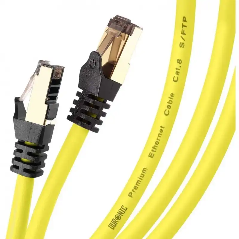 Duronic Cable de Red SFTP Cat8 10m Amarillo