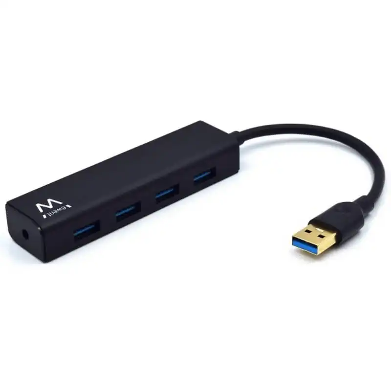 Ewent Hub 4 puertos USB 3.1 Negro
