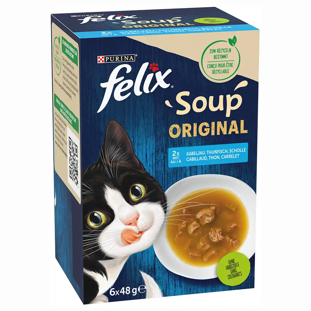 Felix Soup sopa para gatos - Variedades del mar - 6 x 48 g