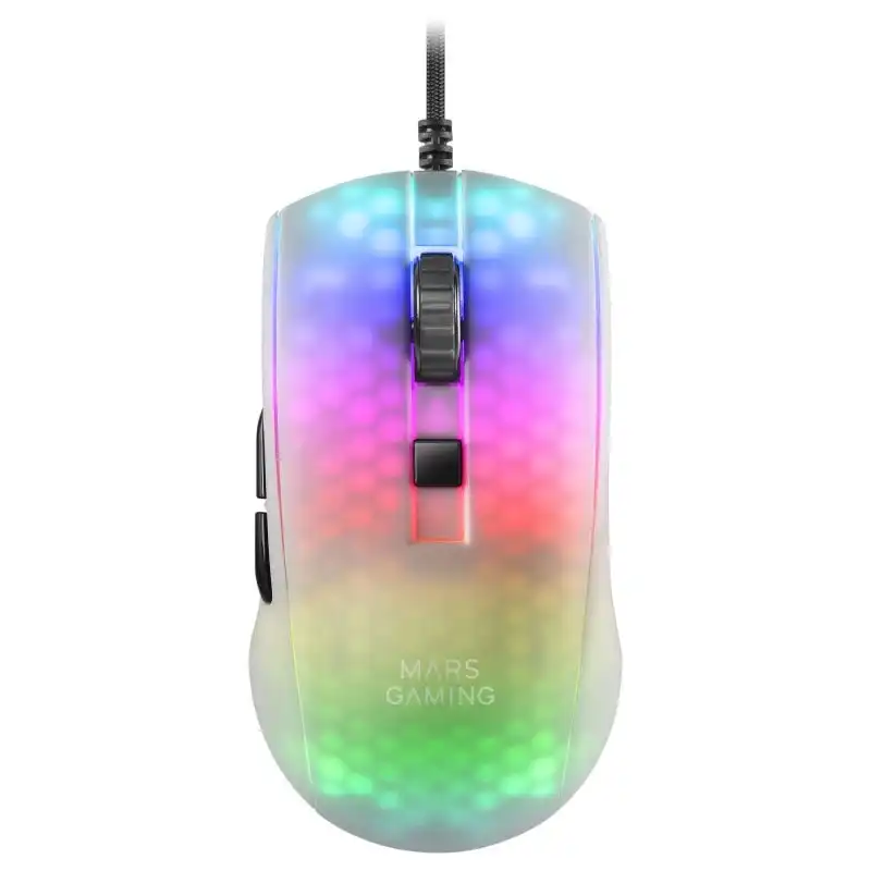 Mars Gaming MMRW Ratón Gaming RGB Chroma 12800 DPI Blanco