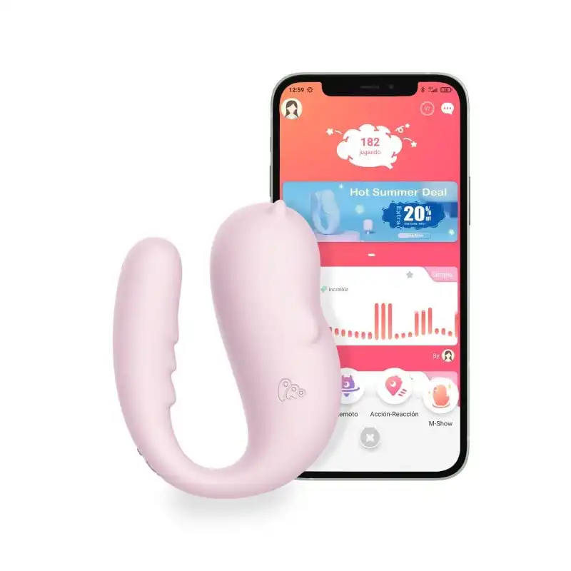 Monster Pub Excited Mr. Devil Vibrador Bluetooth Rosa