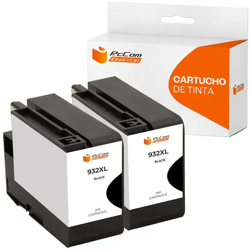 Pccom Essential Hp 932xl Cartucho Tinta Compatible Negro Pack 2