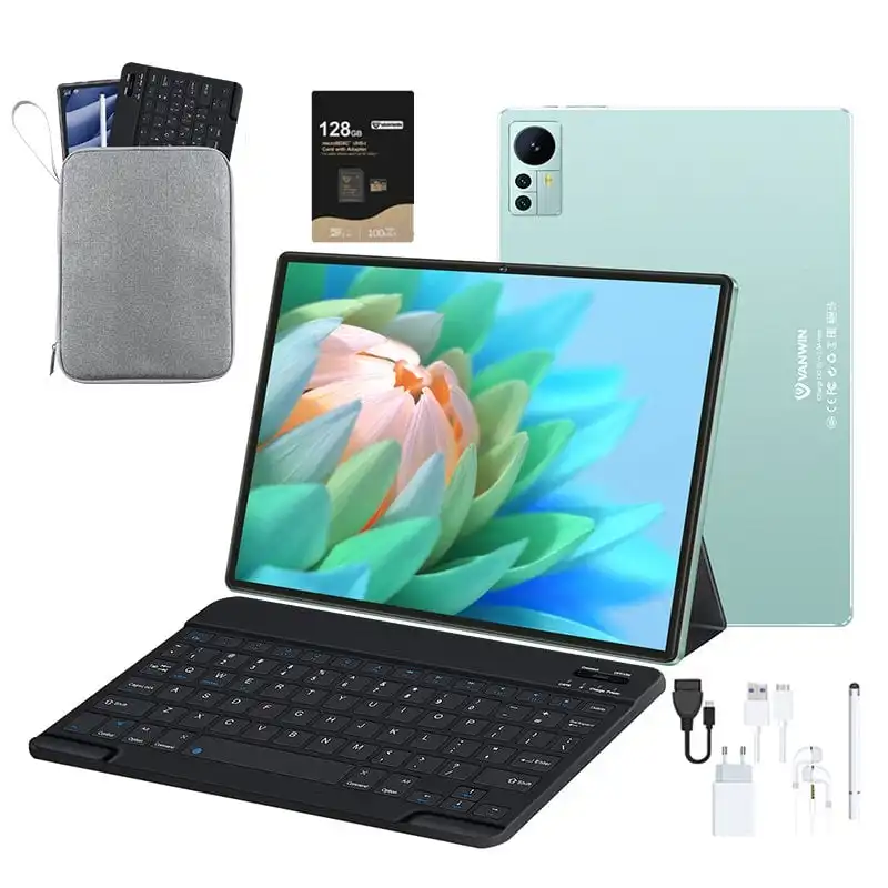 Vanwin S39 LTE 10.1" 4/64GB Verde + Funda + Teclado Bluetooth + Bolsa + Stylus + MicroSD 128GB